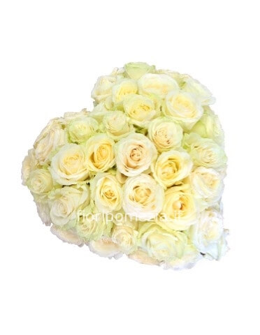 Cuore di rose colore bianco colore a vostra richiesta 3392012460