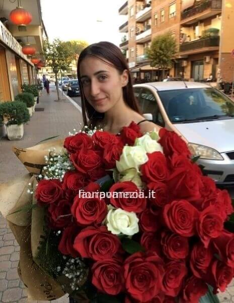 Rose rosse 90 cm