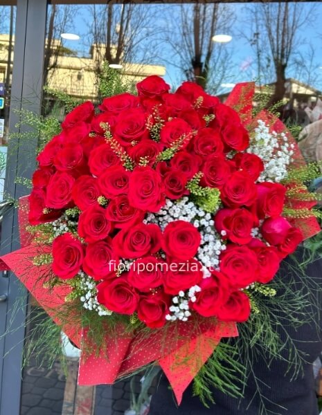 Mazzo/Bouquet di rose rosse extra con scelta per numero di steli